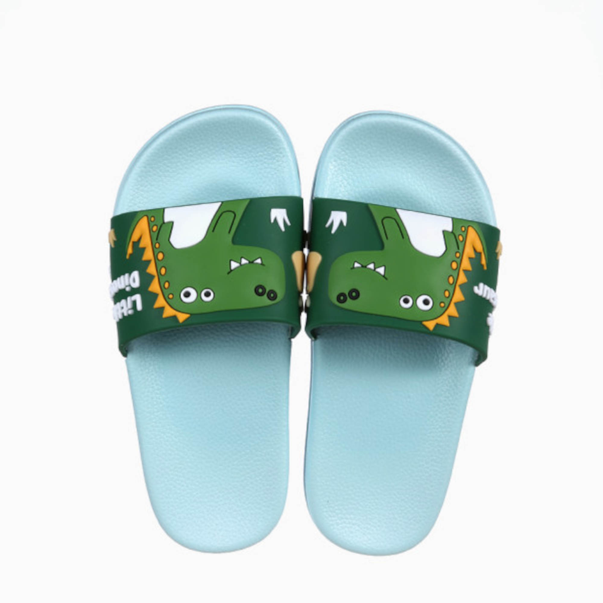 Little Cute And Funny Dinosaur Children's Slippers Green - 200 - YOYOSO ...